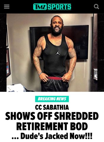 CC Sabathia shows off hard work behind new 'comeback' look