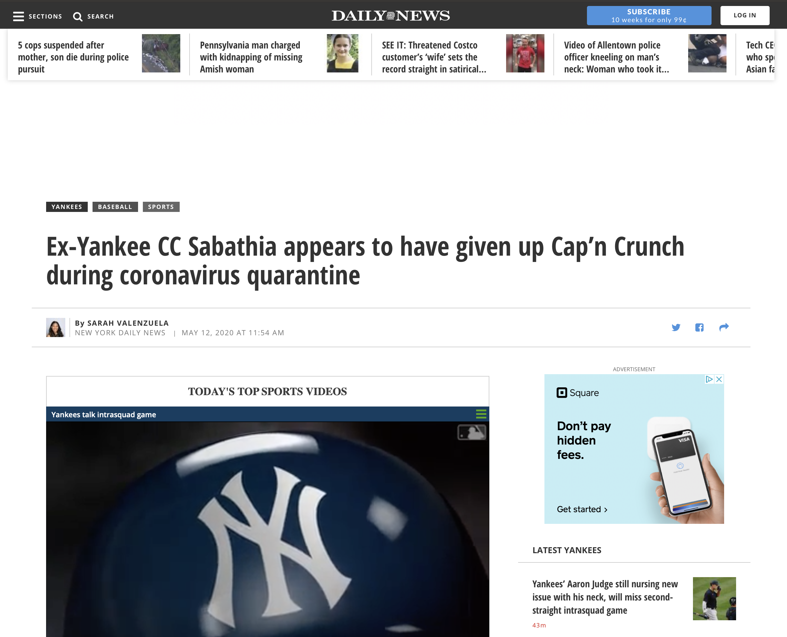 NY Daily News CC Sabathia Weight Loss Journey with Dave Paladino
